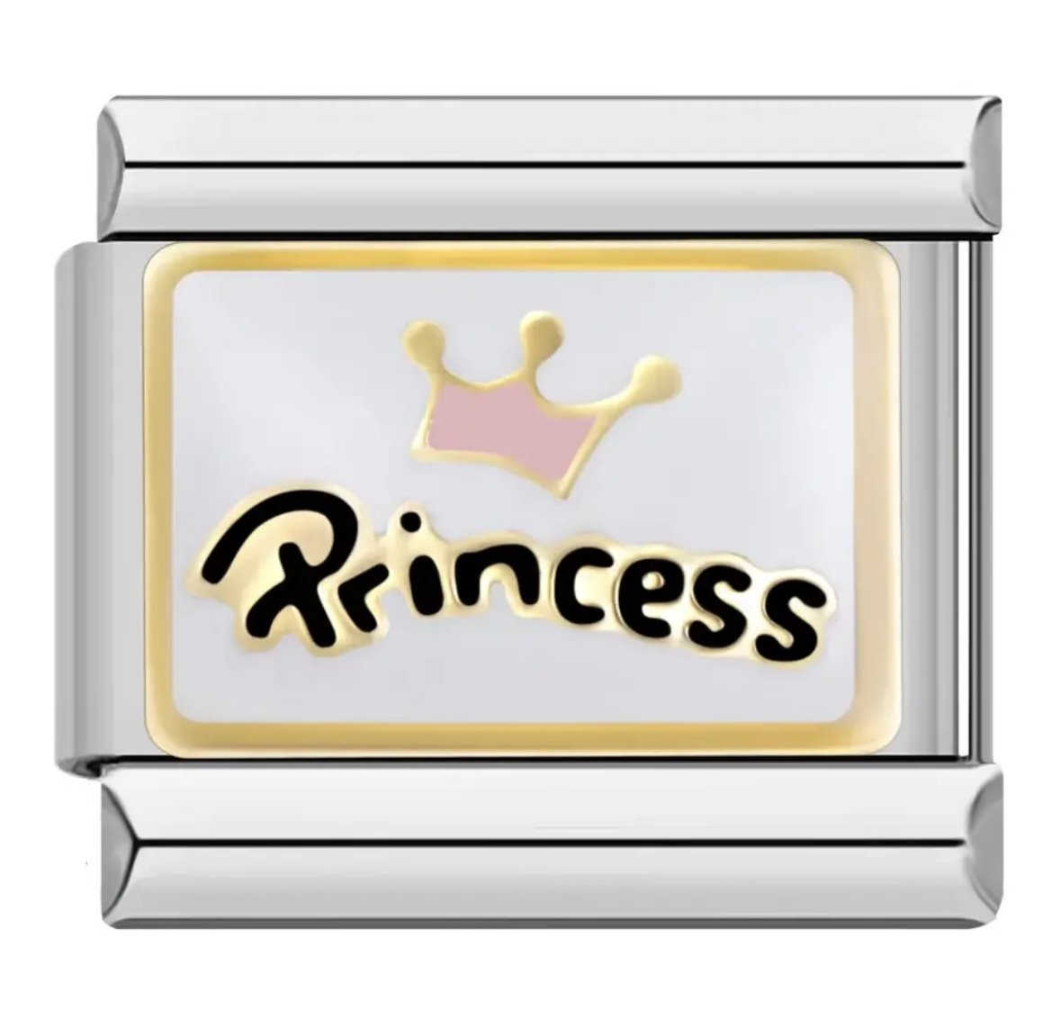 Gümüş Rengi Prinses Yazılı Charm