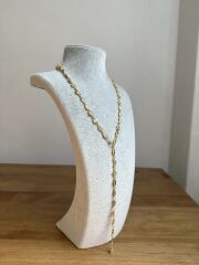 Gold yıldız ay figürlü Kolye