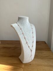 Gold Pembe Taşlı  Y Kolye