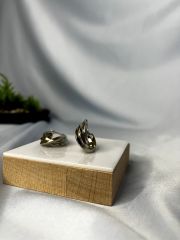 Sarmal Model Gümüş Rengi Çelik Küpe