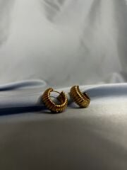 Rose Gold Rengi Çelik Halka Küpe