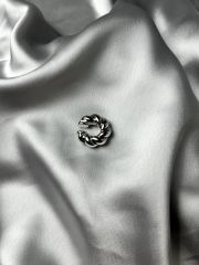 Gümüş Rengi Burgu Model Sıkıştırma(earcuff) Küpe