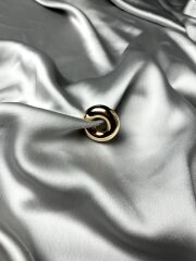 Altın Rengi Büyük Boy Bombeli Model Sıkıştırma(earcuff) Küpe