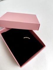 Altın Rengi  Beyaz Taşlı Sarmal Model  Piercing