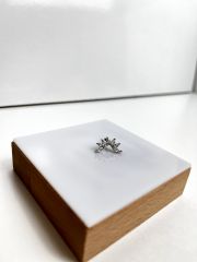 Gümüş Rengi Tam Tur Taşlı Piercing
