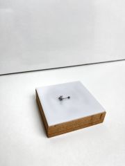 Gümüş Rengi Taşlı Kelebekli Model Piercing