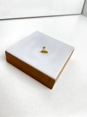 Altın Rengi Taşlı Yaprak Model Piercing