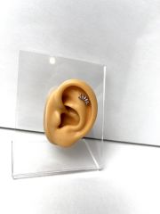 Gümüş Rengi Taşlı Model Piercing