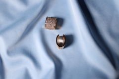 Rose-Gold Rengi Full Taş Kaplama Küpe