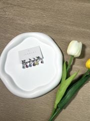 Gümüş Rengi Damla Figürlü Renkli 6'lı Set Küpe