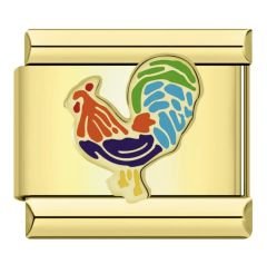 Altın Rengi Horuzlu Charm
