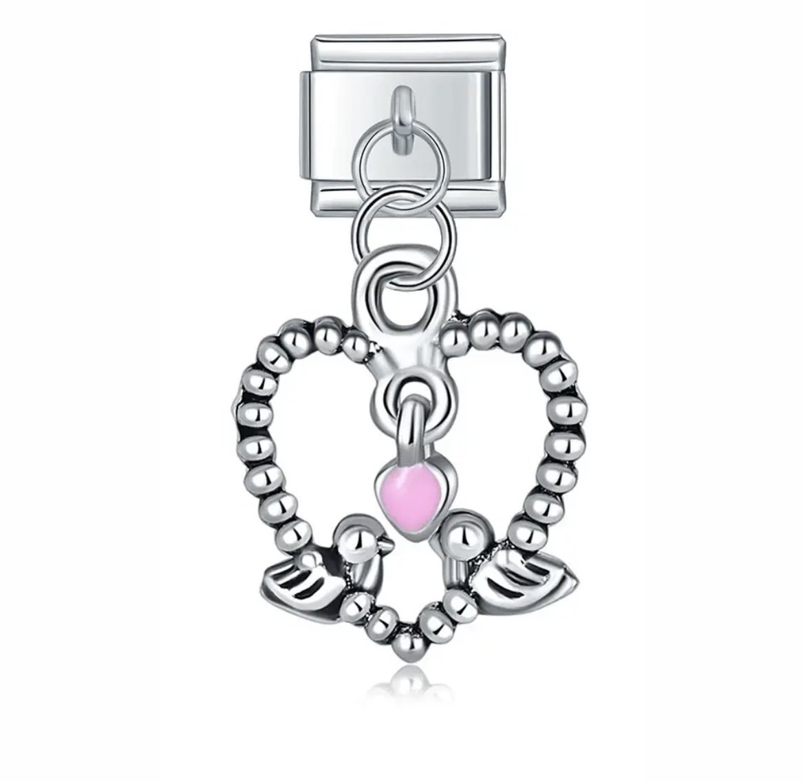 Kalp Figürlü Sallantılı Charm