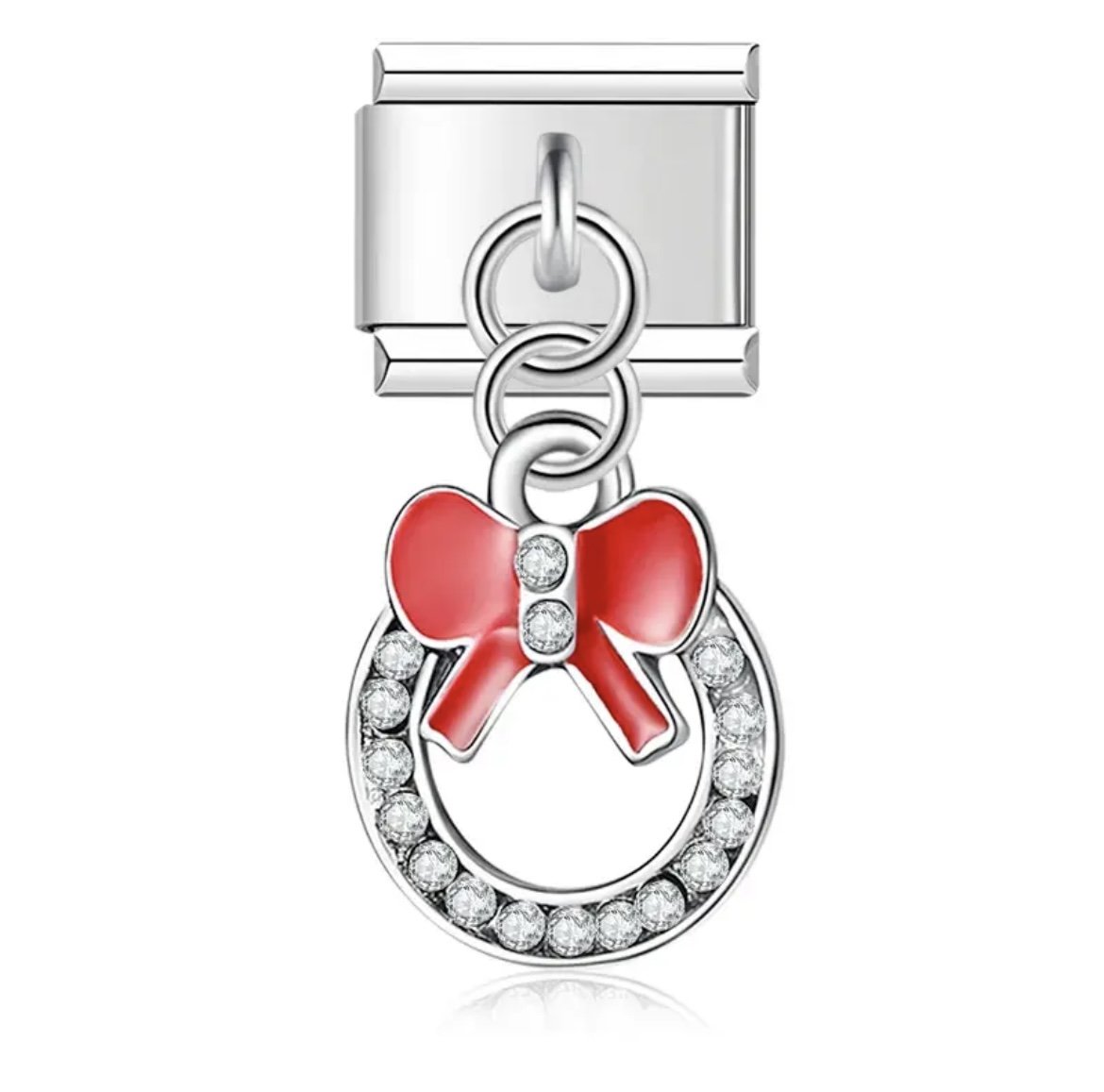 Kırmızı Kurdeleli  Sallantılı Charm
