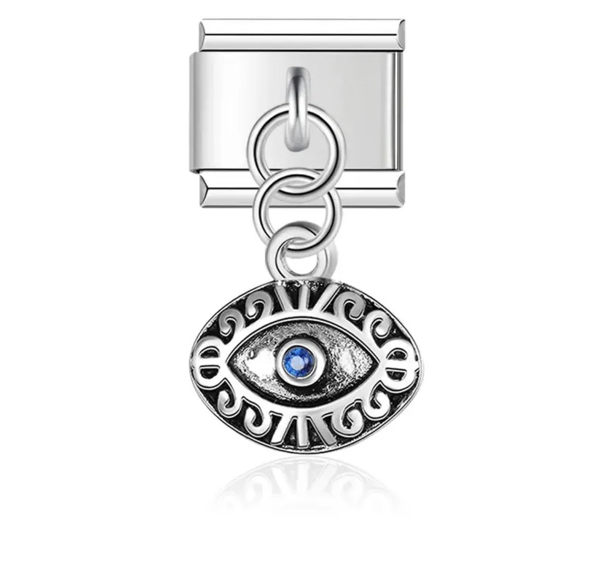 Mavi Taşlı Vintage Model Sallantılı Charm