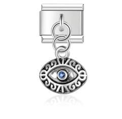 Mavi Taşlı Vintage Model Sallantılı Charm