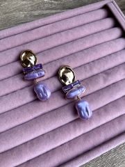 Mor Renkli Vintage Küpe