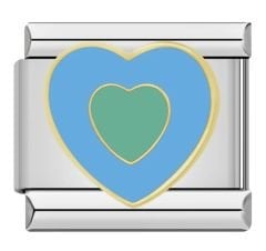 Mavi Kalp Figürlü Charm