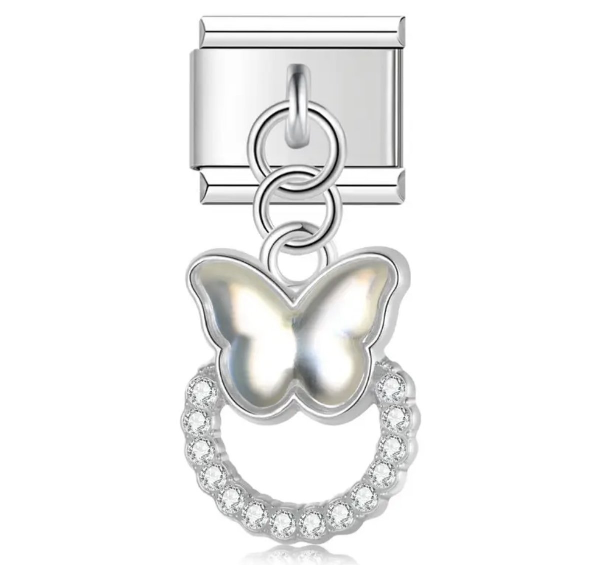 Kelebek Figürlü Sallantılı Charm