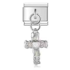 Haç Figürlü Sallantılı Charm