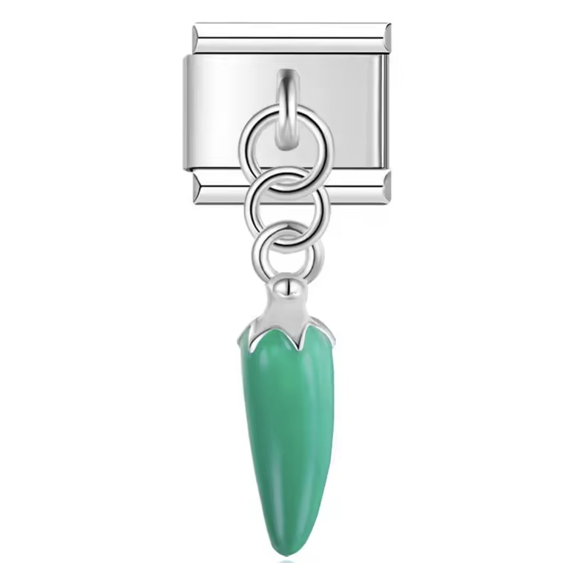 Yeşil Biber Figürlü Sallantılı Charm