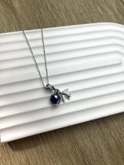 Gümüş Rengi Uçak/Dünya Figürlü Kolye