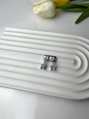 Mor Simli Taşlı Yıldız Charm