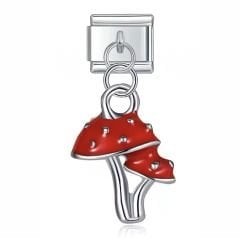 Kırmızı Mantar Figürlü Sallantılı Charm