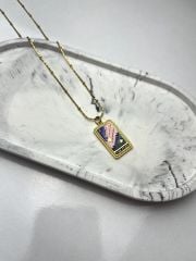 Altın Renk The Star Tarot Kartı Figürlü Çelik Kolye