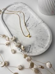 Altın Rengi Minimal  Model 'K' Harfli Çelik Kolye