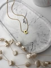 Altın Rengi Minimal  Model ‘G’ Harfli Çelik