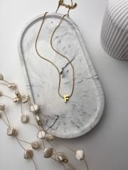 Altın Rengi Minimal  Model ‘F’ Harfli Çelik